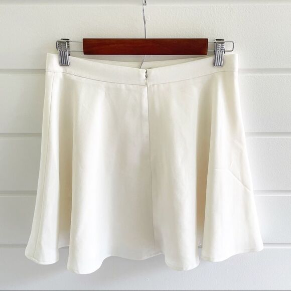 Express Lined Mini Skirt In Off White Size 4 - Picture 2 of 6
